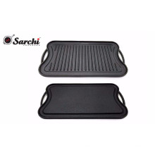 Rectangle Pre-seasoned Griddle Pan Doppelspiel mit integrierten Griffen